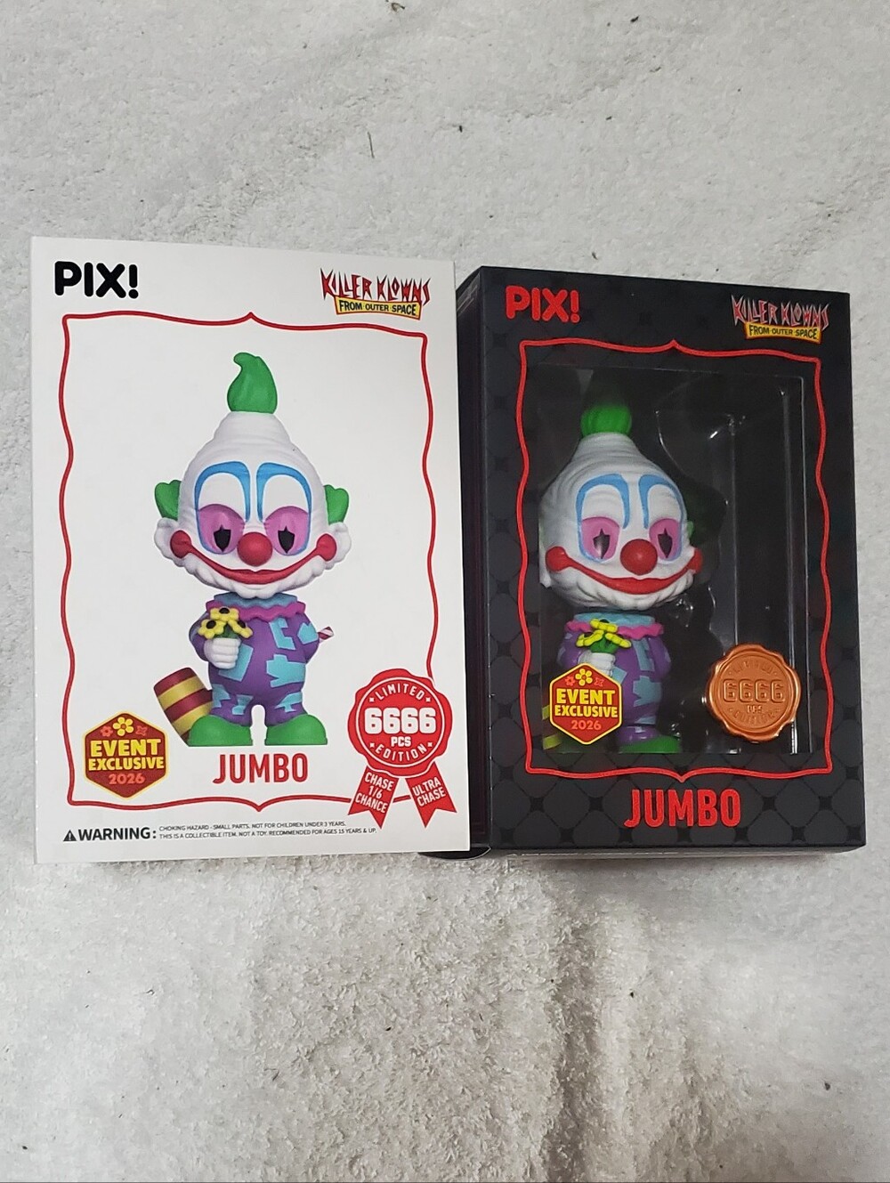 Jumbo Killer Klowns From Outer Space Clown Figure - White, Purple & Green
